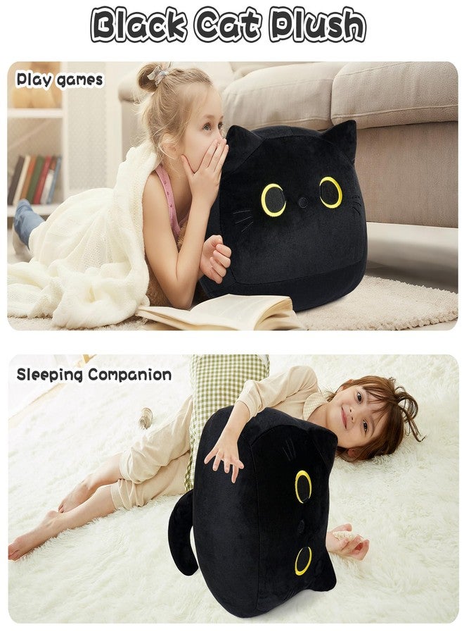 JellyMallow Black Cat Plush, Jumbo Cat Stuffed Animals, Kawaii Plush Pillow, Birthday Gift for Kids Boys Girls - Image 3
